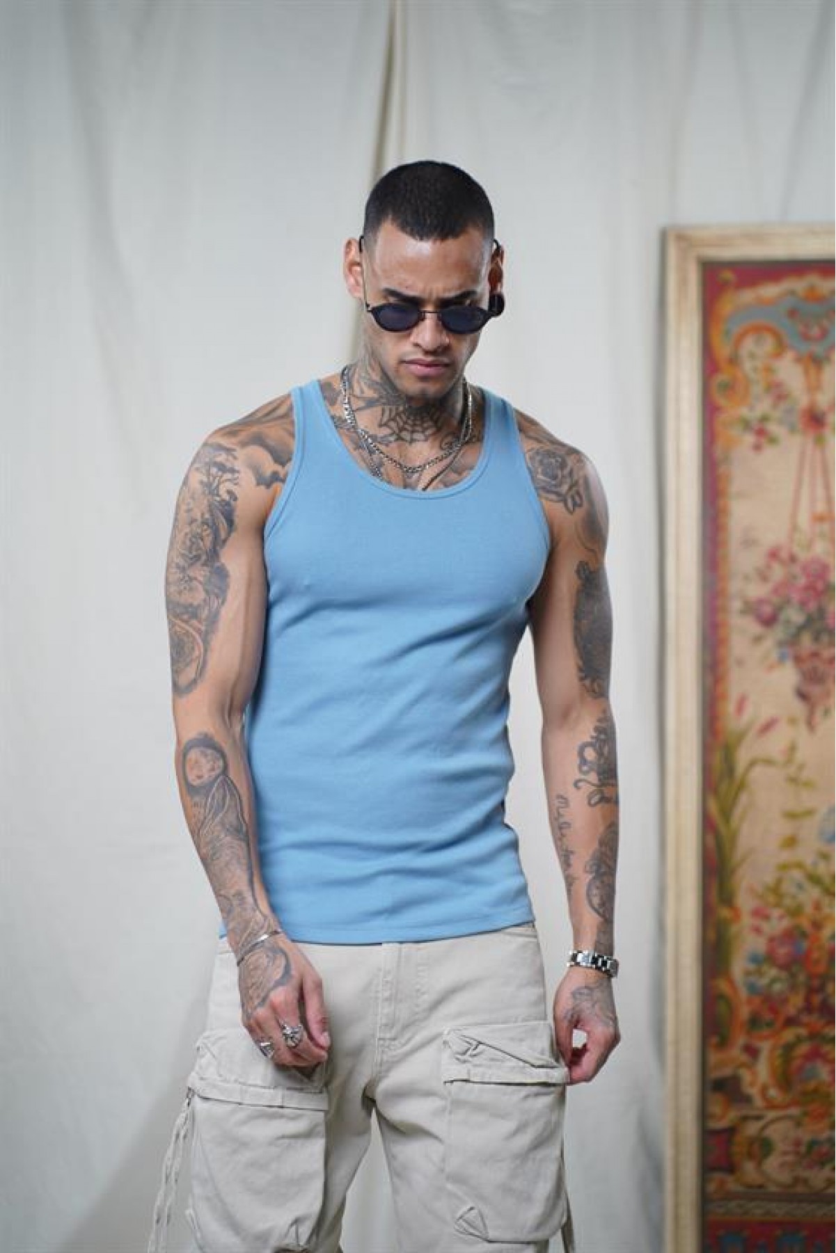 Slim Fit Kaşkorseli Esnek Düz  Erkek Sporcu Atlet XS