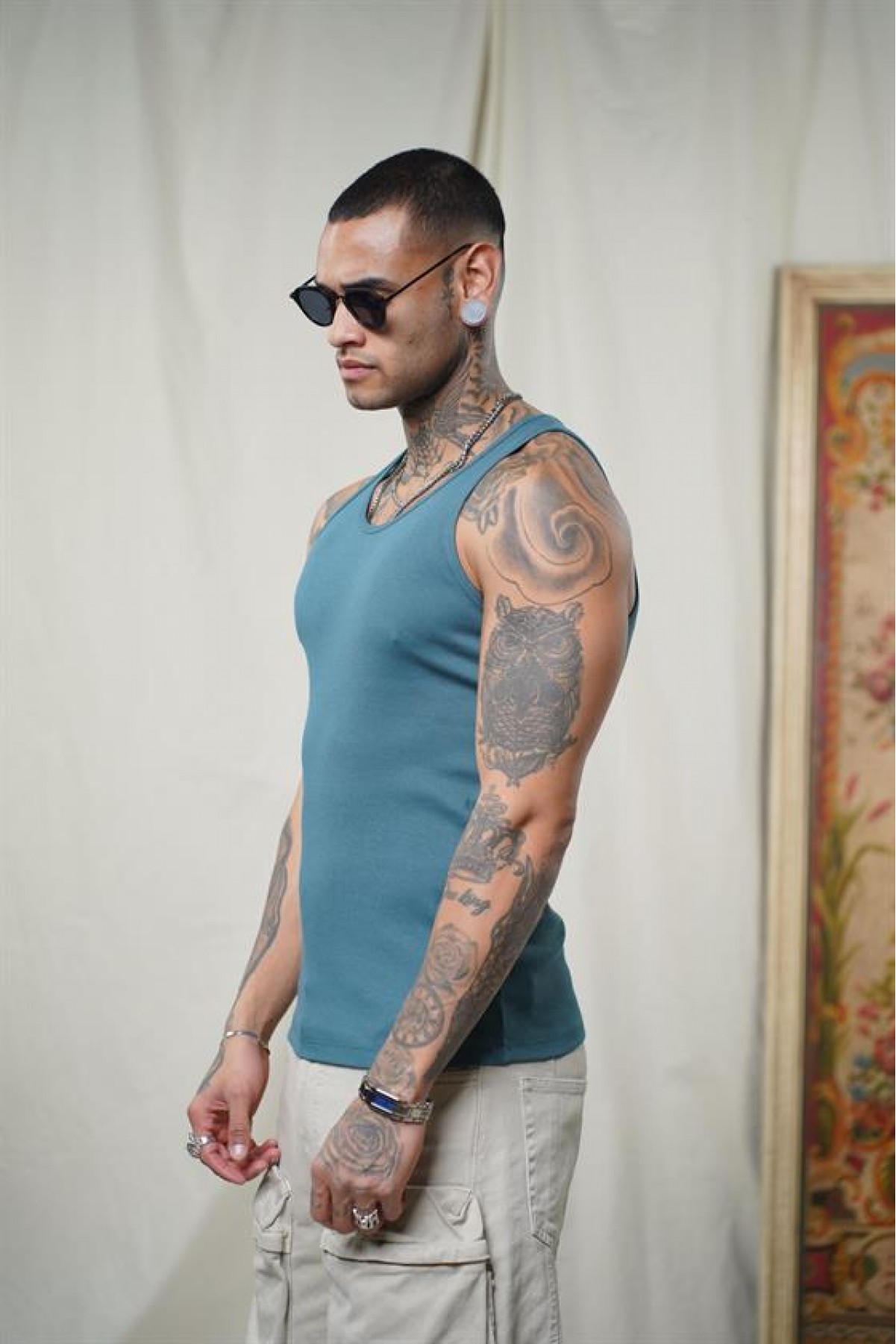 Slim Fit Kaşkorseli Esnek Düz  Erkek Sporcu Atlet XS