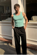Slim Fit Kaşkorseli Esnek Düz  Erkek Sporcu Atlet XS