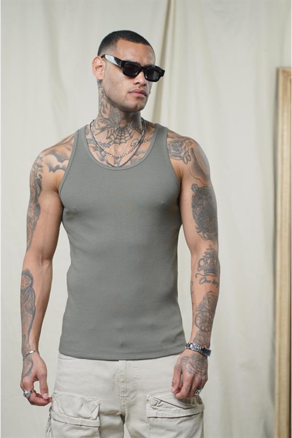 Slim Fit Kaşkorseli Esnek Düz  Erkek Sporcu Atlet XS