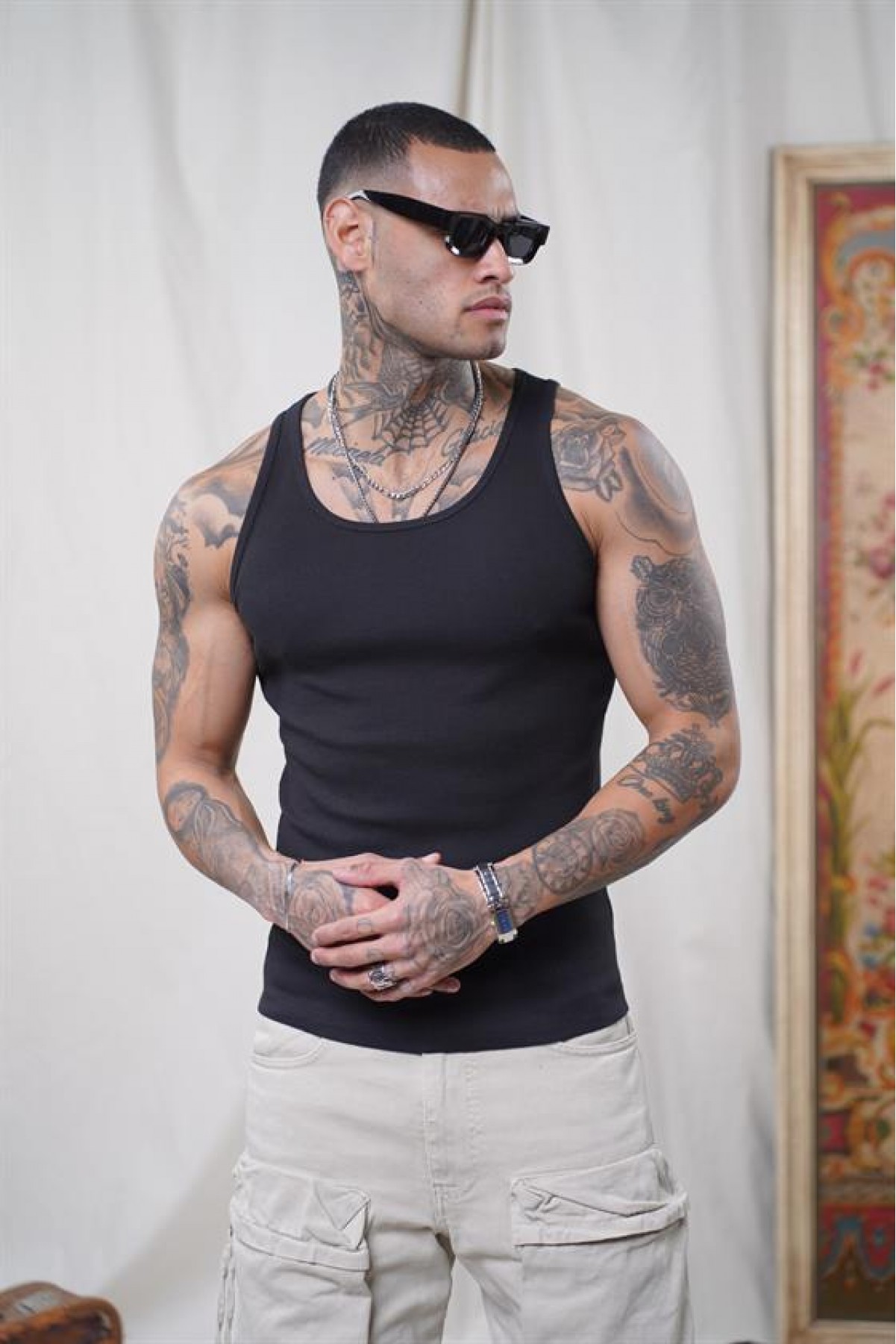 Slim Fit Kaşkorseli Esnek Düz  Erkek Sporcu Atlet XS