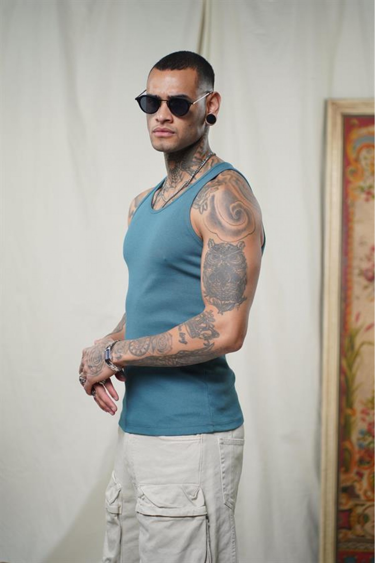 Slim Fit Kaşkorseli Esnek Düz  Erkek Sporcu Atlet XS