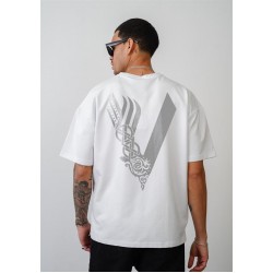 Vıkıngs Baskılı Unisex Oversize Kalıp Tişört S