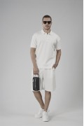 Yarım Oversize Kalıp Polo Yaka Erkek Şort Takım S