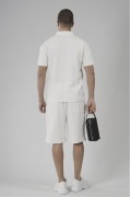 Yarım Oversize Kalıp Polo Yaka Erkek Şort Takım S