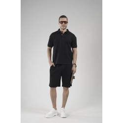 Yarım Oversize Kalıp Polo Yaka Erkek Şort Takım S
