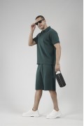 Yarım Oversize Kalıp Polo Yaka Erkek Şort Takım S