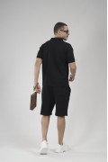 Yarım Oversize Kalıp Polo Yaka Erkek Şort Takım S