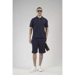 Yarım Oversize Kalıp Polo Yaka Erkek Şort Takım S
