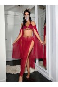 Kadın Fantazi Kırmızı Özel Tasarım Harem Fantezi Kostüm 2271 S/M