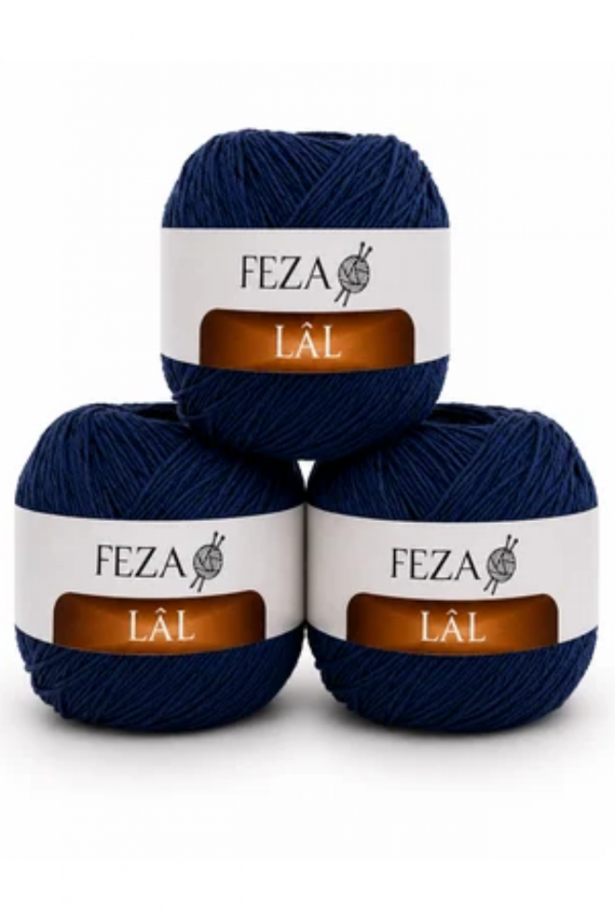 Feza Lâl Pamuklu El Örgü İpi 100 Gr 280 Metre %80 Cotton – Lacivert-21