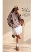 Çizgili Anorak Yağmurluk