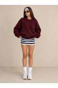 Bisiklet Yaka Oversize Triko Kazak
