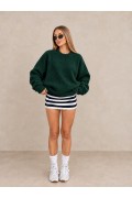 Bisiklet Yaka Oversize Triko Kazak