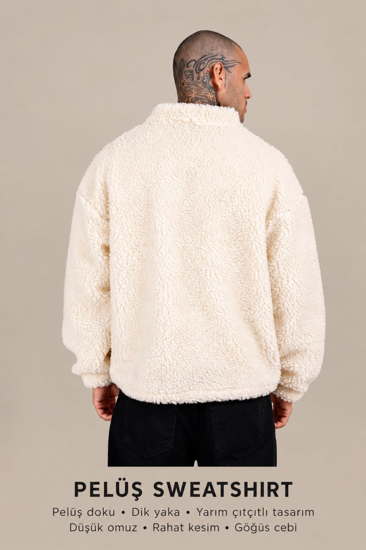 Erkek Pelüş Sweatshirt