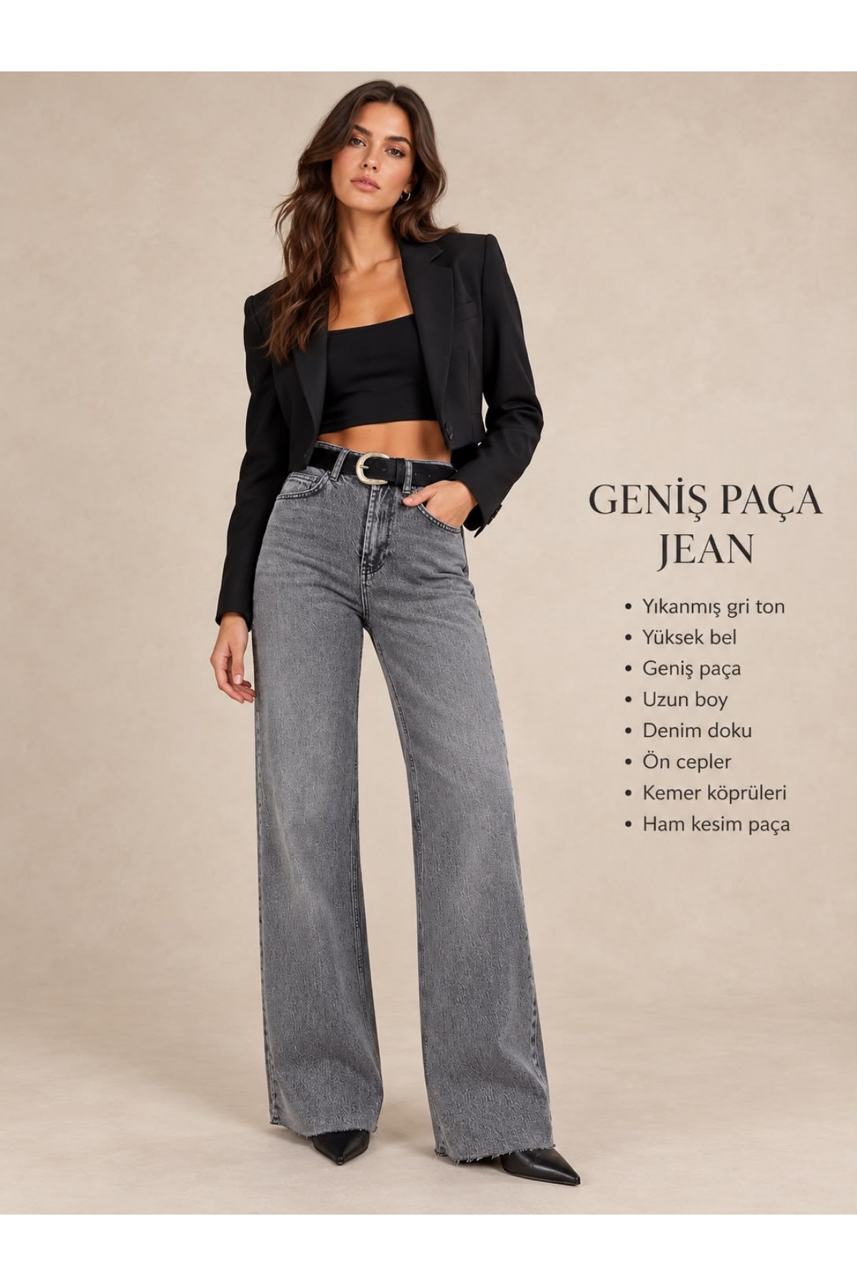 Düz Paça Jean