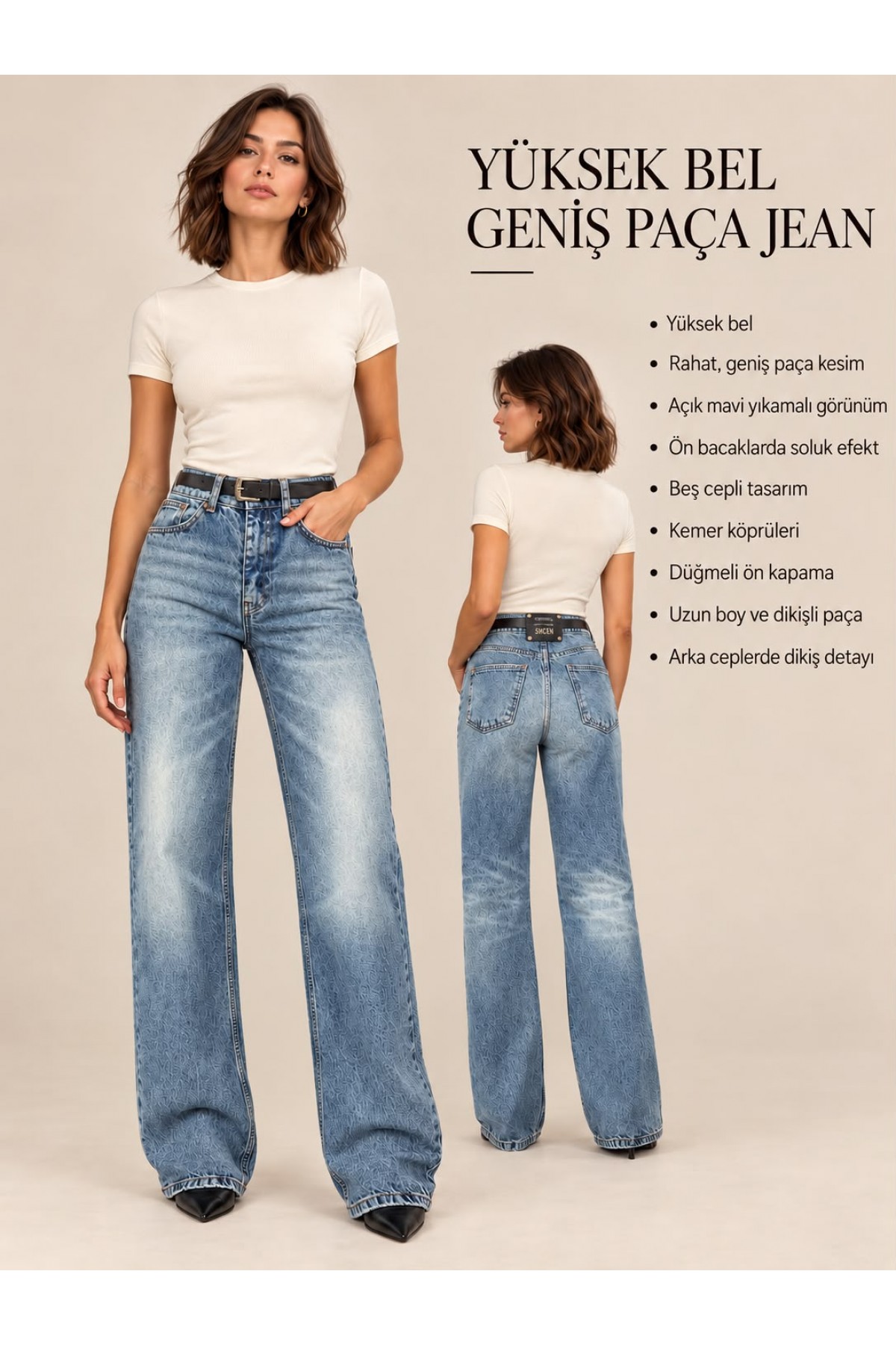 Düz Paça Jean