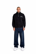 Yarım Fermuarlı Dağ Nakışlı Oversize Erkek Sweatshirt