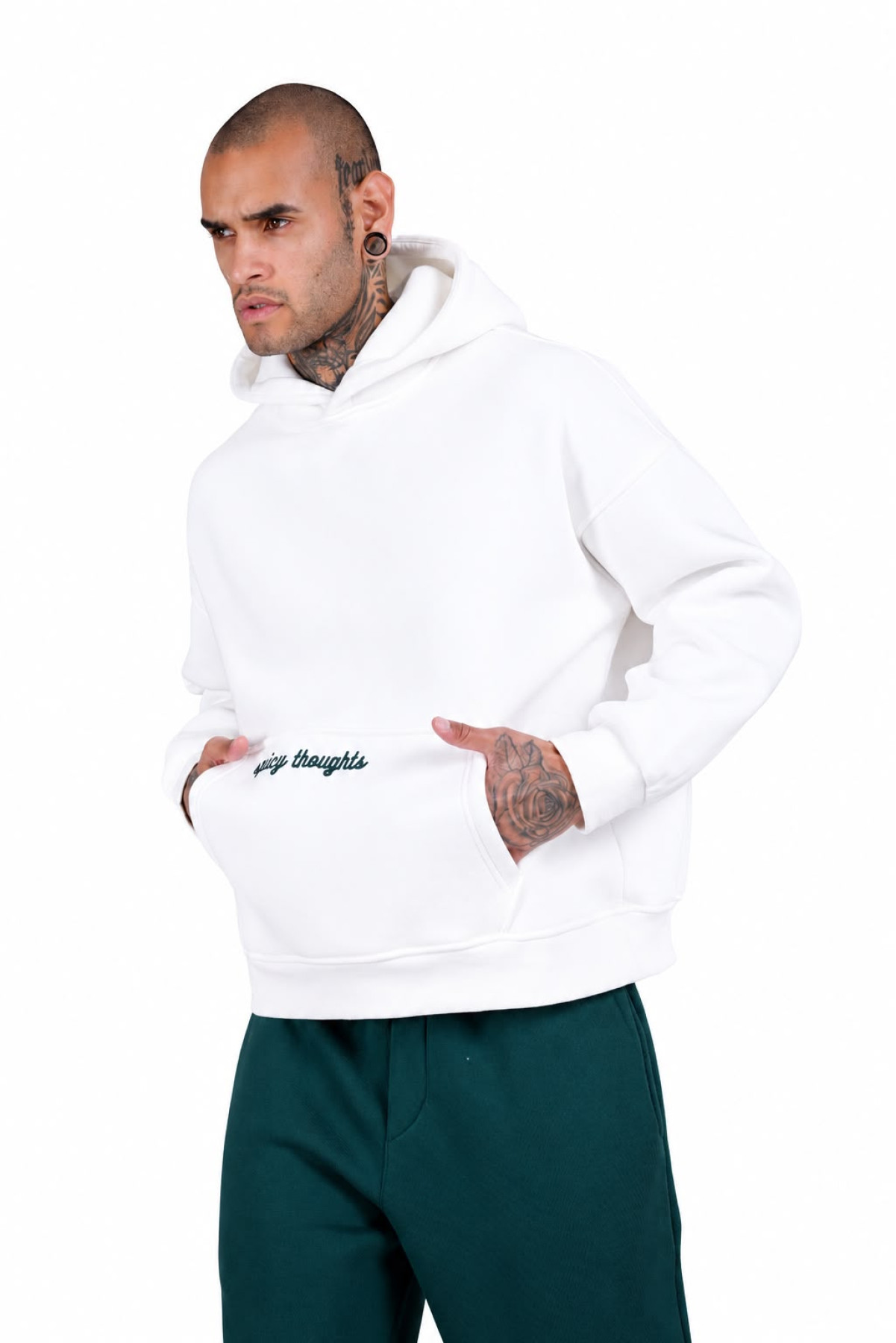 Bonjour Rebels Sırt Baskılı Oversize Kapüşonlu Sweatshirt