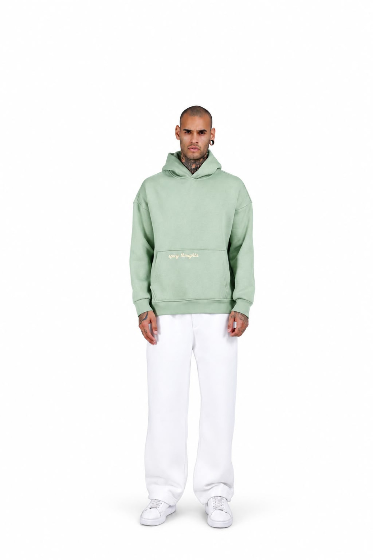 Bonjour Rebels Sırt Baskılı Oversize Kapüşonlu Sweatshirt