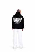 Bonjour Rebels Sırt Baskılı Oversize Kapüşonlu Sweatshirt