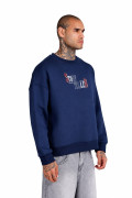 Ön ve Arka Baskılı Oversize Erkek Sweatshirt